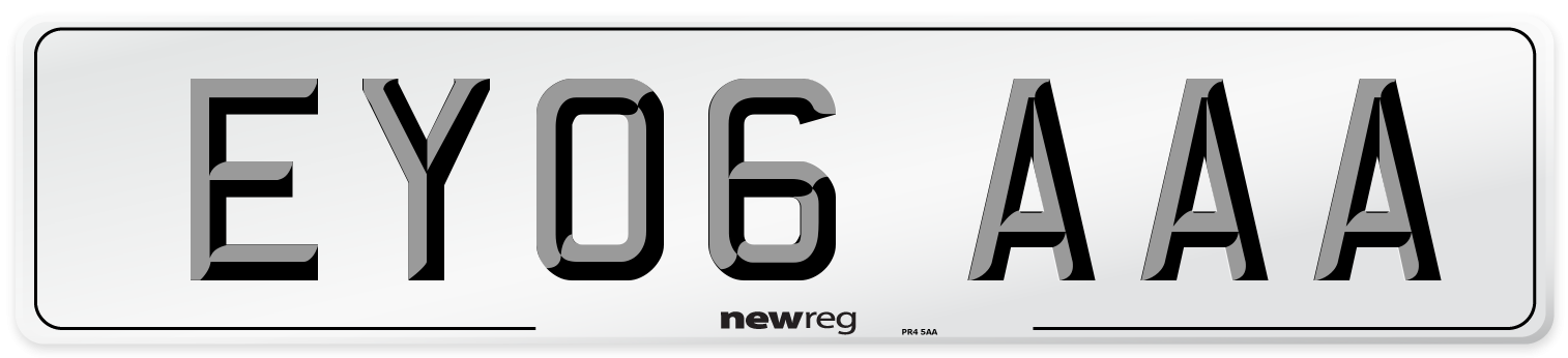 EY06 AAA Number Plate from New Reg